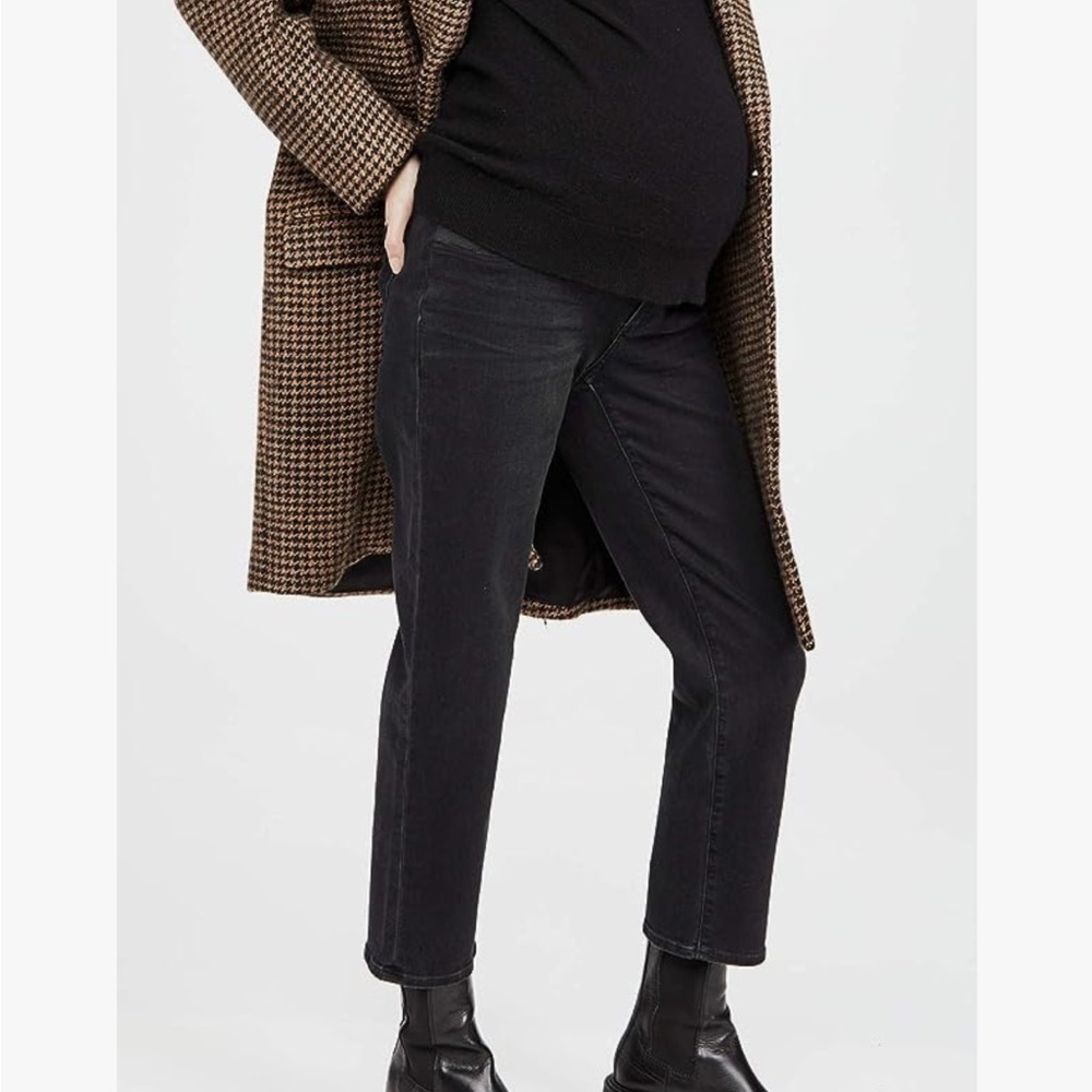 Paige denim maternity straight leg black jeans - Picture 6 of 6
